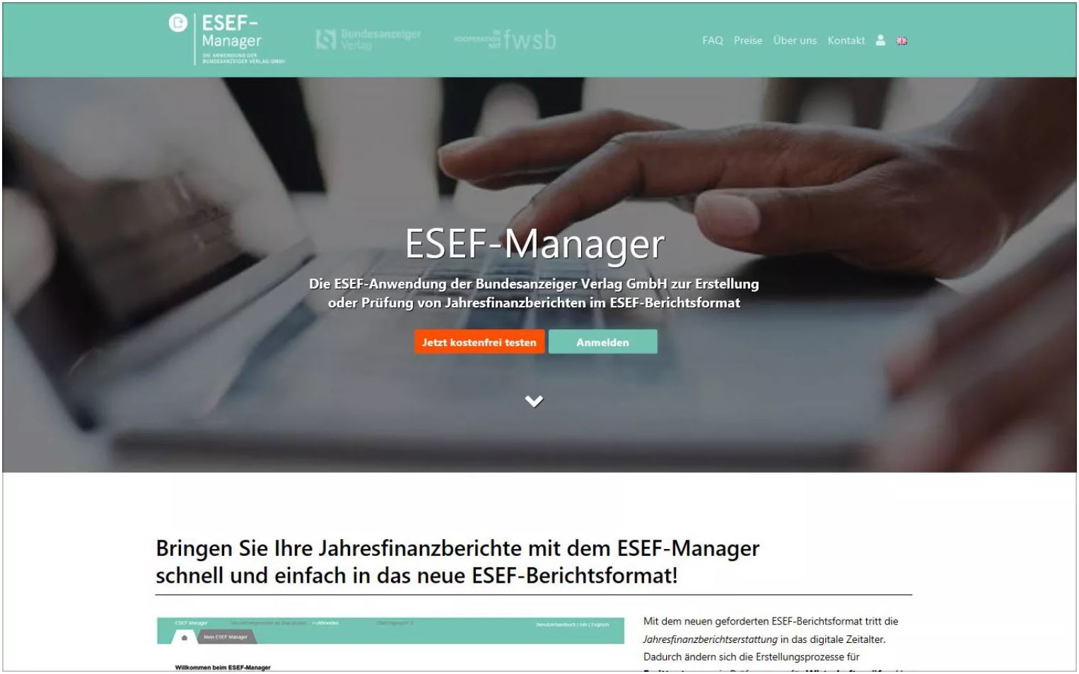 Vorschau ESEF-Manager
